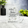 Sister White Floral Memorial Heart Plaque Sympathy Gift Keepsake Gift