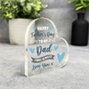Dad Father's Day Present Love You Blue Star Heart Plaque Keepsake Gift