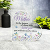 Mother Floral Pastel Memorial Heart Plaque Sympathy Gift Keepsake Gift