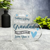 Grandad Father's Day Present Love You Blue Star Heart Plaque Keepsake Gift