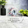 Happy Wedding Anniversary Floral Wedding Couple Heart Plaque Keepsake Gift