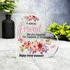 Friend Watercolour Floral Happy Birthday Present Heart Plaque Keepsake Gift