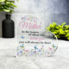 Mother Butterflies Floral Memorial Heart Plaque Sympathy Gift Keepsake Gift