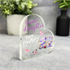 Granddaughter 21st Purple Floral Birthday Present Heart Plaque Keepsake Gift