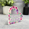 Gift For Daughter You Are Loved Pink Purple Flowers Heart Plaque Keepsake Gift