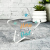 Custom Ornament I Call Dad A Hero Blue Star Plaque Keepsake Gift