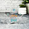 Custom Ornament I Call Dad A Hero Blue Star Plaque Keepsake Gift