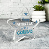 Grandad Happy Father's Day Present Blue Star Plaque Keepsake Gift