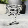 Football World's Best Son-In-Law Birthday Present Trophy Plaque Keepsake Gift