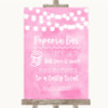 Baby Pink Watercolour Lights Popcorn Bar Personalised Wedding Sign