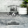 Football World's Best Uncle Happy Birthday Present Trophy Plaque Keepsake Gift