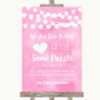 Baby Pink Watercolour Lights Puzzle Piece Guest Book Personalised Wedding Sign