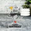 Best Fiancé Football Elements Happy Birthday Present Trophy Plaque Keepsake Gift