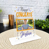 Huge Congratulations Gift Orange Photo Custom Personalised Gift Acrylic Plaque