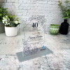 40 Years Service 40th Anniversary Art Line With Logo Gift Employee Custom Plaque