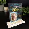 50 Years Service 50th Anniversary Star Photo Details Gift Employee Custom Plaque
