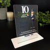 10 Years Service 10th Anniversary Funny Police Gift For Employee Custom Plaque