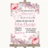 Blush Rose Gold & Lilac Cheesecake Cheese Song Personalised Wedding Sign