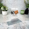40 Years Service 40th Anniversary Office Bag Gift Employee Personalised Plaque