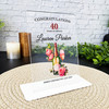40 Years Service 40th Anniversary Champagne Gift Employee Personalised Plaque