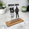 15 Years Service 15th Anniversary Brown Hair Her Police Gift Employee Plaque