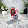 20th Birthday Gift Rainbow Floral Balloons Photo Custom Personalised Gift Plaque