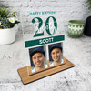 20th Birthday Gift For Him Twenty Birthday Photo Yellow Personalised Gift Plaque
