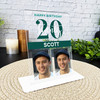 20th Birthday Gift For Him Twenty Birthday Photo Yellow Personalised Gift Plaque