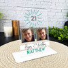 21st Birthday Gift Male Green Star Photo Custom Personalised Gift Acrylic Plaque