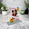 100th Birthday Gift For Her Sun Butterflies Heart Photo Personalised Gift Plaque