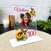 100th Birthday Gift For Her Sun Butterflies Heart Photo Personalised Gift Plaque