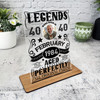 40th Birthday Gift Black Legends Were Born Photo Custom Personalised Gift Plaque