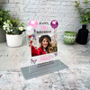 70th Birthday Gift Floral Balloons Photo Custom Personalised Gift Acrylic Plaque