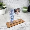 Great Grandson Blue Butterflies Heart Photo Memorial Keepsake Gift Custom Plaque