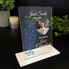 Great Grandson Blue Butterflies Heart Photo Memorial Keepsake Gift Custom Plaque