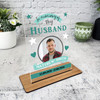 Husband Memorial Keepsake Gift Green Star Photo Personalised Gift Acrylic Plaque