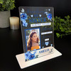 Sister Female Blue Flower Memorial Keepsake Gift Custom Personalised Gift Plaque