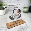 Sister Heart Wings Photo Memorial Keepsake Gift Personalised Gift Acrylic Plaque