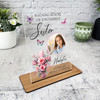 Sister Pink Floral Cross Memorial Keepsake Gift Personalised Gift Acrylic Plaque