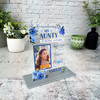 Aunty Female Blue Flower Memorial Keepsake Gift Personalised Gift Acrylic Plaque