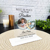 Brother Blue Sleeping Bear Photo Memorial Keepsake Gift Personalised Gift Plaque