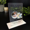 Brother Blue Sleeping Bear Photo Memorial Keepsake Gift Personalised Gift Plaque