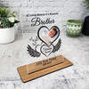 Brother Heart Wings Photo Memorial Keepsake Gift Custom Personalised Gift Plaque