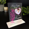 Daughter Pink Butterflies Heart Photo Memorial Keepsake Gift Personalised Plaque