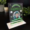 Grandad Memorial Keepsake Gift Green Star Photo Personalised Gift Acrylic Plaque