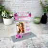 Granddaughter Female Pink Flower Memorial Keepsake Gift Personalised Gift Plaque