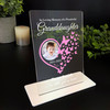 Granddaughter Heart Butterflies Photo Memorial Keepsake Gift Personalised Plaque