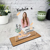 16th Birthday Gift Yellow Floral Trainer Photo Personalised Gift Acrylic Plaque