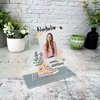 16th Birthday Gift Yellow Floral Trainer Photo Personalised Gift Acrylic Plaque