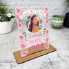 30th Birthday Gift Female Flowers Photo Custom Personalised Gift Acrylic Plaque